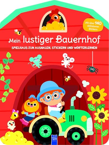 Mein lustiger Bauernhof - Spielhaus zum Ausmalen, Stickern und Wörter lerner (Farm) von YoYo Books