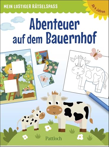 Mein lustiger Rätselspaß – Abenteuer auf dem Bauernhof: Rätselblock für Kinder ab 4 Jahren | Rätselblock für das ganze Jahr (Bunte Rätsel für Kinder)