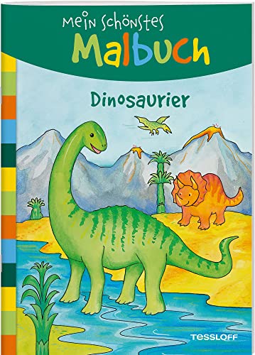 Mein schönstes Malbuch. Dinosaurier / T-Rex, Diplodocus, Stegosaurus u.v.m.zum Ausmalen / Malheft für Mädchen und Jungen ab 5 Jahren: Malen für Kinder ab 5 Jahren (Malbücher und -blöcke) von Tessloff