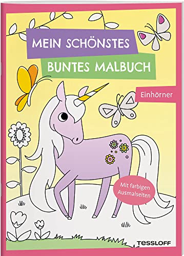 Mein schönstes buntes Malbuch. Einhörner / Magische Motive zum Ausmalen für Kinder ab 5 Jahren: Mit farbigen Ausmalseiten. Ab 5 Jahren (Malbücher und -blöcke)