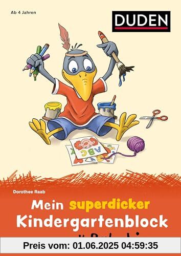Mein superdicker Kindergartenblock mit Rabe Linus: ab 4 Jahren (Mein Lern- und Spaßblock mit Rabe Linus)