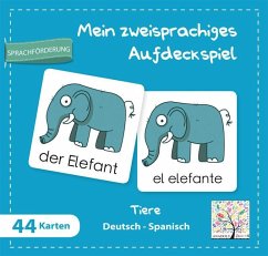 Mein zweisprachiges Aufdeckspiel, Tiere Deutsch-Spanisch (Kinderspiel) von Schulbuchverlag Anadolu