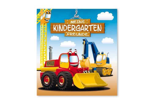 Meine Kindergarten-Freunde (Bagger): Freundebuch, Eintragbuch, Poesiealbum für Kinder ab 6 Jahre (Eintragbücher)
