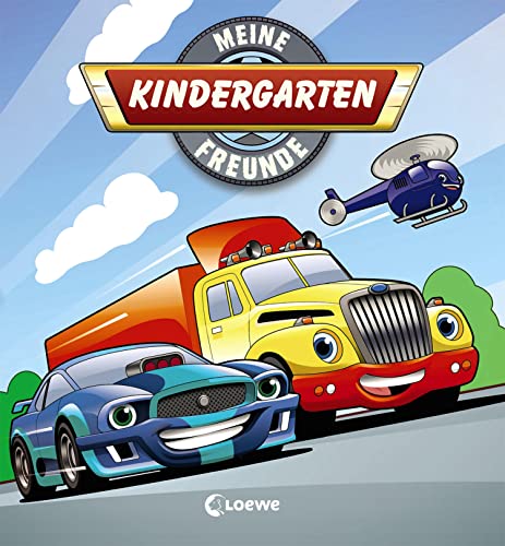 Meine Kindergarten-Freunde (Fahrzeuge): Erinnerungsbuch, Freundealbum für Kinder ab 3 Jahre (Eintragbücher)
