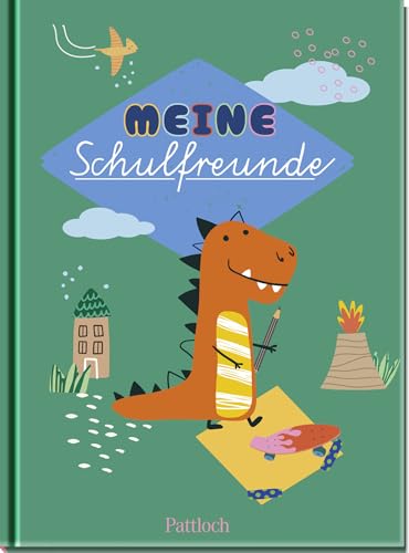 Meine Schulfreunde (Dino): Freundebuch für die Grundschule zum Thema Dinosaurier | Das perfekte Geschenk für den Schulanfang (Freundebücher)