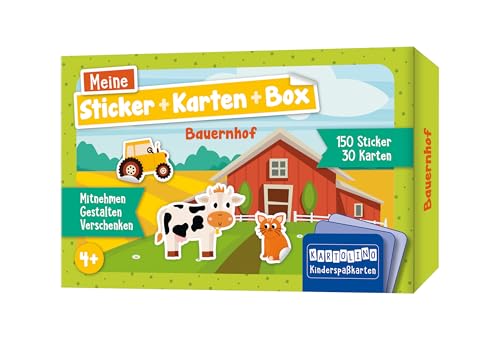 Meine Sticker + Karten + Box - Bauernhof: Mitnehmen, gestalten, verschenken (KARTOLINO Kinderspaßkarten: Meine Sticker+Karten+Box) von Circon Verlag GmbH