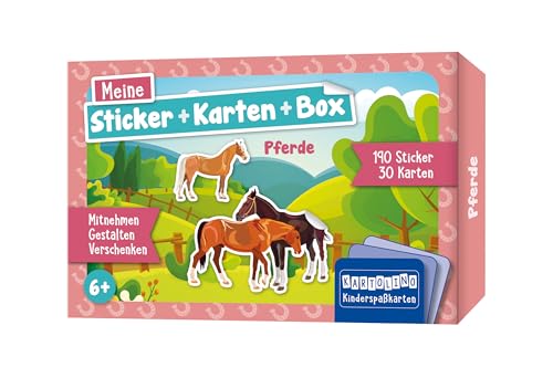 Meine Sticker + Karten + Box - Pferde: Mitnehmen, gestalten, verschenken (KARTOLINO Kinderspaßkarten: Meine Sticker+Karten+Box) von Circon Verlag GmbH