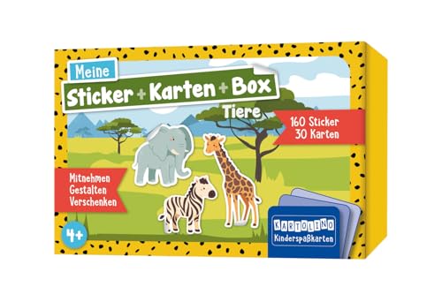 Meine Sticker + Karten + Box - Tiere: Mitnehmen, gestalten, verschenken (KARTOLINO Kinderspaßkarten: Meine Sticker+Karten+Box) von Circon Verlag GmbH
