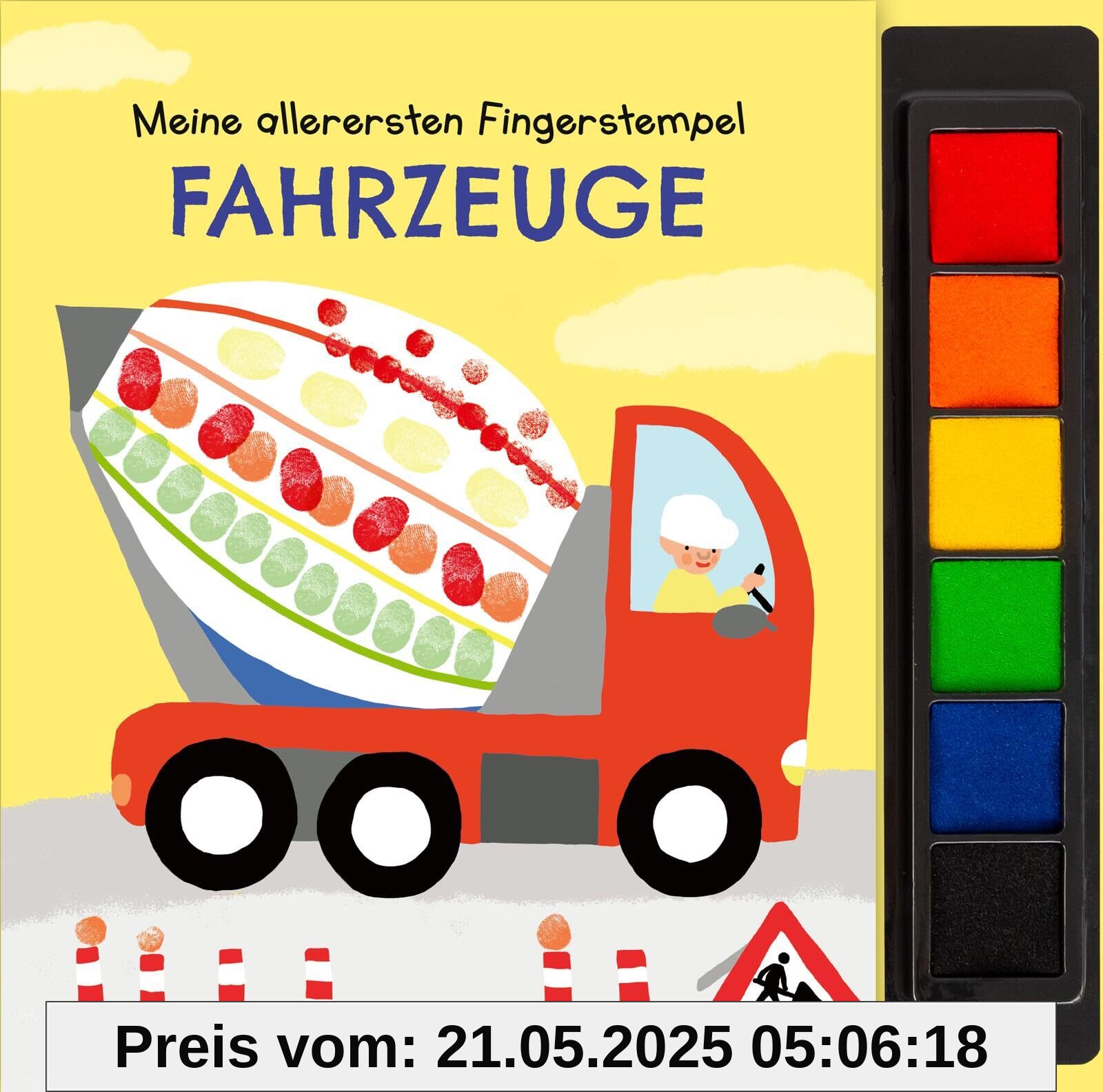 Meine allerersten Fingerstempel Fahrzeuge: Mit 6 Stempelfarben und bunten Vorlagen | Kreatives Malbuch mit Stempelkissen ab 3 Jahren Meine allerersten Fingerstempel Fahrzeuge: Mit 6 Stempelfarben und bunten Vorlagen | Kreatives Malbuch mit Stempelkissen ab 3 Jahren