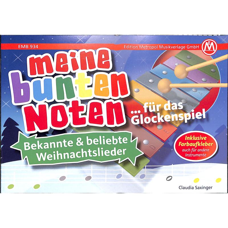 Meine bunten Noten für das Glockenspiel | Bekannte + beliebte Weihnachtslieder