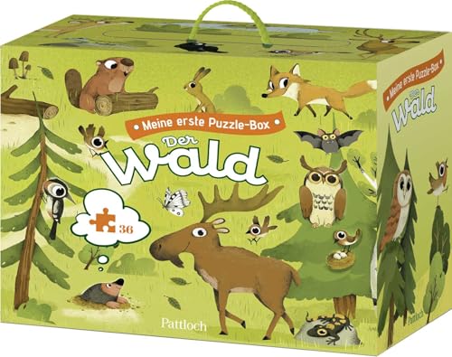 Meine erste Puzzle-Box. Der Wald: Puzzle-Set für Kinder ab 4 Jahren mit Illustrationen von Carolina Grosa | Puzzle-Set mit Kinderpuzzle (36 Teile), Bilderbuch & Poster von Pattloch Geschenkbuch
