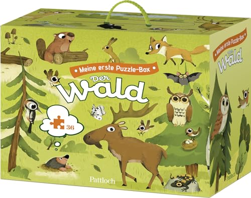 Meine erste Puzzle-Box. Der Wald: Puzzle-Set für Kinder ab 4 Jahren mit Illustrationen von Carolina Grosa | Puzzle-Set mit Kinderpuzzle (36 Teile), Bilderbuch & Poster