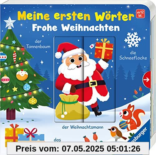 Meine ersten Wörter: Frohe Weihnachten – Sprechen lernen mit großen Schiebern für Kinder ab 12 Monaten