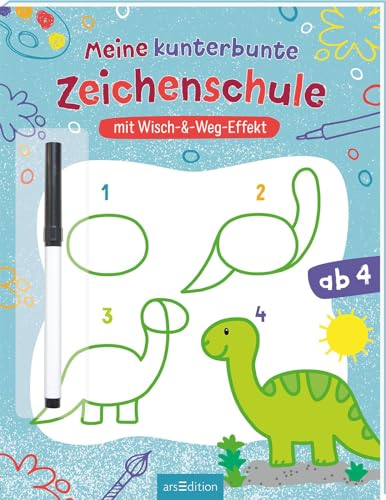 Meine kunterbunte Zeichenschule: Mit Wisch-&-Weg-Effekt! | Zeichnen lernen ab 4 Jahren