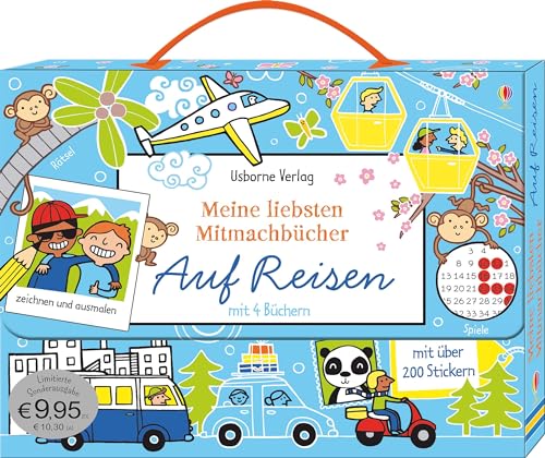 Meine liebsten Mitmachbücher: Auf Reisen: Mit 4 Büchern und über 200 Sticker (Meine-liebsten-Mitmachbücher-Reihe) von Usborne