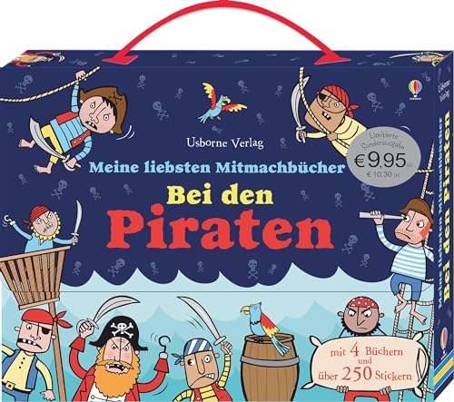 Meine liebsten Mitmachbücher: Bei den Piraten: mit 4 Büchern und über 250 Stickern (Meine-liebsten-Mitmachbücher-Reihe) von Usborne