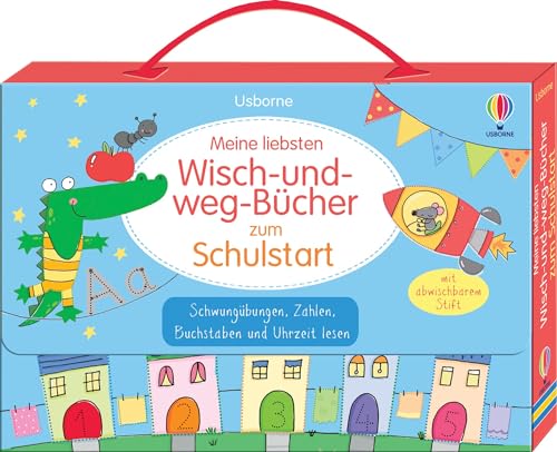 Meine liebsten Wisch-und-weg-Bücher zum Schulstart: Schwungübungen, Zahlen, Buchstaben und Uhrzeit lesen (Meine Wisch-und-weg-Bücher)