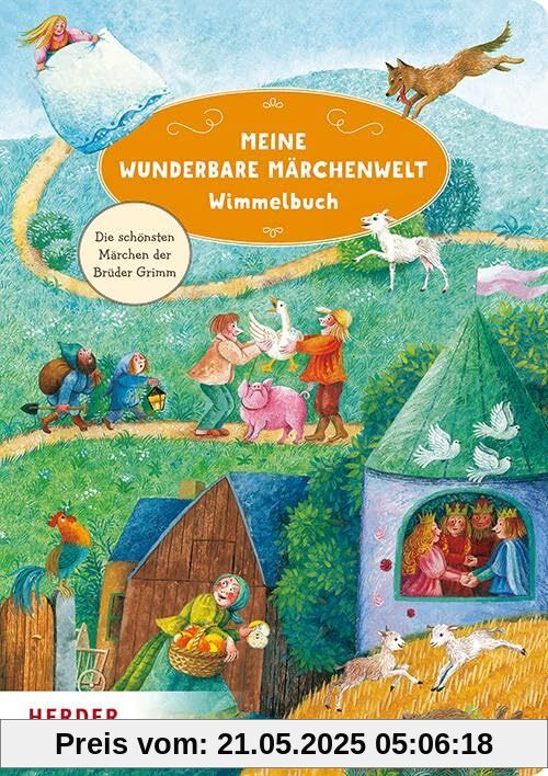 Meine wunderbare Märchenwelt Wimmelbuch (Pappbilderbuch): Die schönsten Märchen der Brüder Grimm