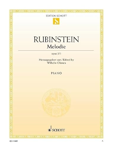 Melodie F-Dur: op. 3/1. Klavier.: op. 3/1. piano. (Edition Schott Einzelausgabe)