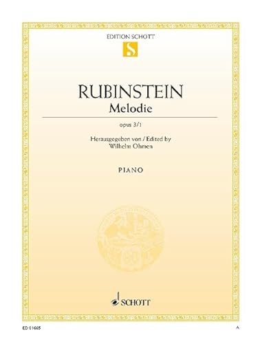 Melodie F-Dur: op. 3/1. Klavier.: op. 3/1. piano. (Edition Schott Einzelausgabe)