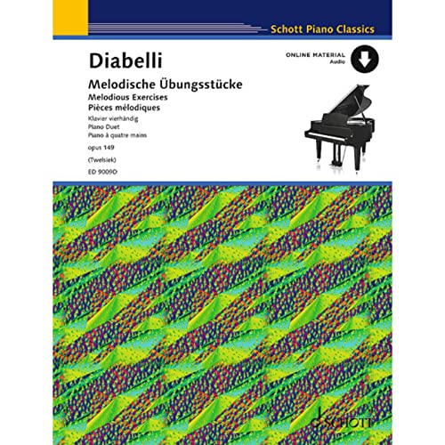 Melodische Übungsstücke: im Umfang von 5 Tönen. op. 149. Klavier 4-händig. (Schott Piano Classics)