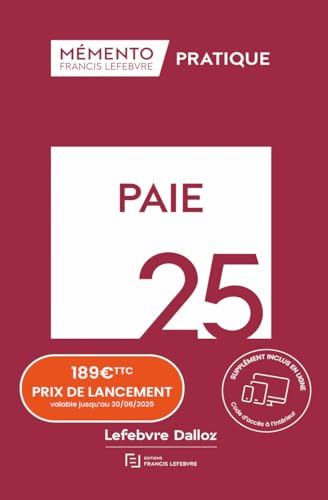 Mémento Paie 2025 Mémento Paie 2025 von LEFEBVRE