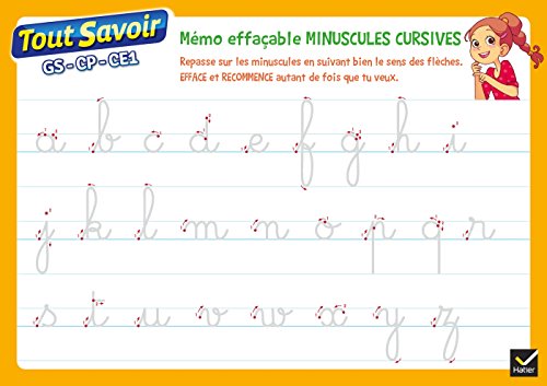 Mémo effaçable Lettres cursives von HATIER