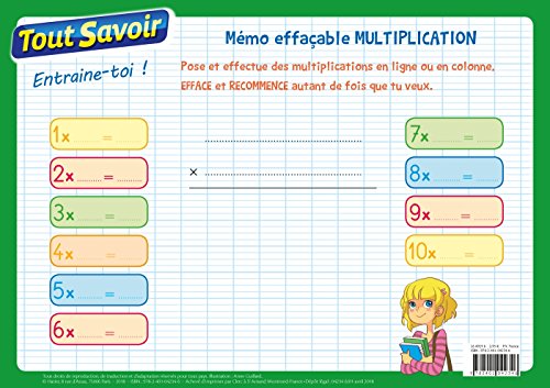Mémo effaçable Multiplication Mémo effaçable Multiplication von HATIER