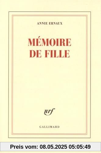 Mémoire de fille: Roman