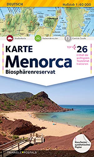Menorca, landkarte: Landkarte (Mapa) von TRIANGLE BOOKS