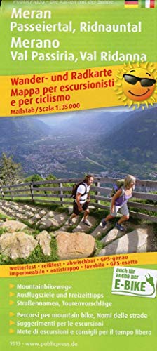 Meran, Passeiertal, Ridnauntal / Merano, Val Passiria, Val Ridanna: Wander- und Radkarte mit Ausflugszielen & Freizeittipps, wetterfest, reißfest, ... 1:35000 (Wander- und Radkarte: WuRK)