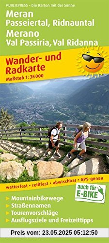 Meran, Passeiertal, Ridnauntal / Merano, Val Passiria, Val Ridanna: Wander- und Radkarte mit Ausflugszielen & Freizeittipps, wetterfest, reißfest, ... 1:35000 (Wander- und Radkarte / WuRK)