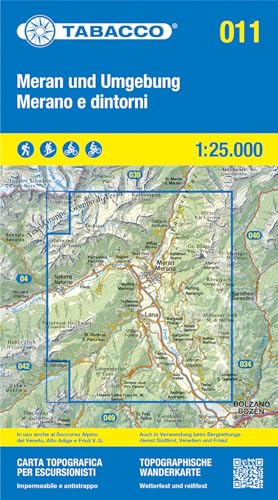 Merano / Dintorni (011) (Carta topografica in scala 1:25.000, Band 11) von Tabacco