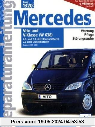 Mercedes Vito und V-Klasse Serie W638 2000-2003 Benziner und Diesel: Vito 108 CDI/111 CDI/112 CDI Motor 611; Vito 113/114 2.0- und 2.3 Liter Benziner, ... Pflege, Störungssuche (Reparaturanleitungen)