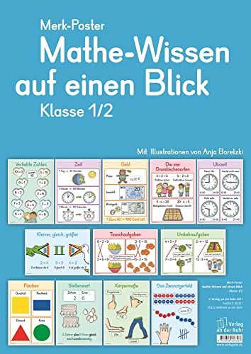 Merk-Poster - Klasse 1/2 - Mathe-Wissen auf einen Blick Merk-Poster - Klasse 1/2 - Mathe-Wissen auf einen Blick von Verlag An Der Ruhr