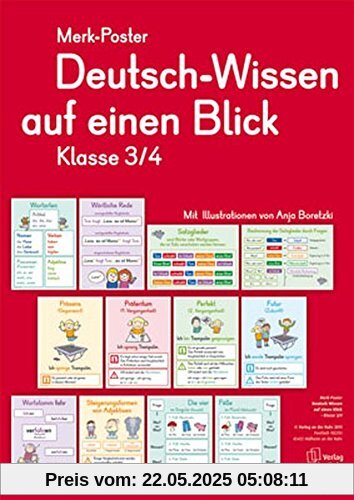 Merk-Poster - Klasse 3/4 - Deutsch-Wissen auf einen Blick Merk-Poster - Klasse 3/4 - Deutsch-Wissen auf einen Blick