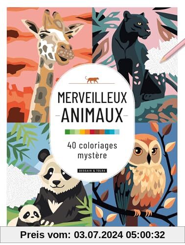 Merveilleux animaux - 40 coloriages mystère