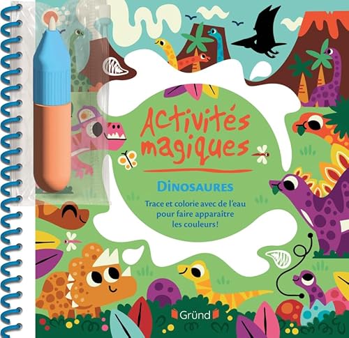 Mes activités magiques - Dinosaures: Trace et colorie avec de l'eau pour faire apparaître les couleurs ! von GRUND
