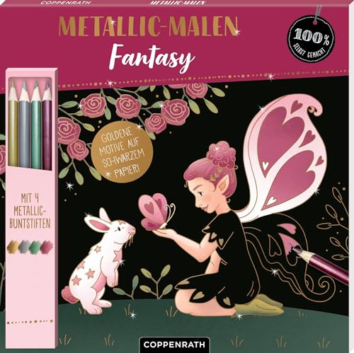 Metallic-Malen: Mit 4 Metallic-Buntstiften (100% selbst gemacht)