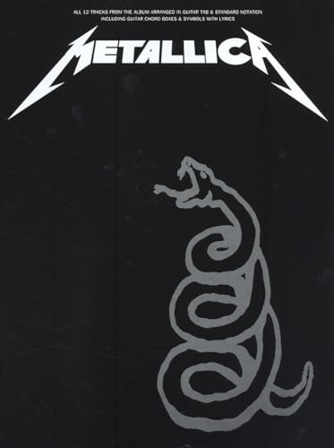 Metallica: Black Book - Guitar Tab and Standard Notation: all 12 tracks from the album arranged in guitar tab & standard notation including guitar chord boxes & symbols with lyrics