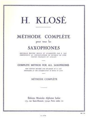 METHODE DE SAXOPHONE COMPLETE (FRANCAIS-ANGLAIS)