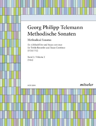 Methodische Sonaten: "Sonate metodiche", 1728 und 1732. Band 2. Alt-Blockflöte und Basso continuo. von Schott NYC