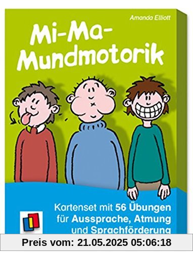 Mi-Ma-Mundmotorik: Kartenset mit 50 Übungen für Aussprache, Atmung und Sprachförderung