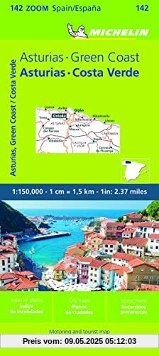 Michelin Asturias, Costa Verde: Straßen- und Tourismuskarte 1:500.000 (MICHELIN Zoomkarten)