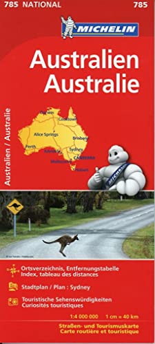 Michelin Australien: Straßen- und Tourismuskarte (MICHELIN Nationalkarten, Band 785)