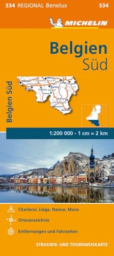 Michelin Belgien Süd: Straßen- und Tourismuskarte 1:200.000 (MICHELIN Regionalkarten)