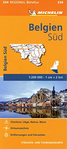 Michelin Belgien Süd: Straßen- und Tourismuskarte 1:200.000 (MICHELIN Regionalkarten)
