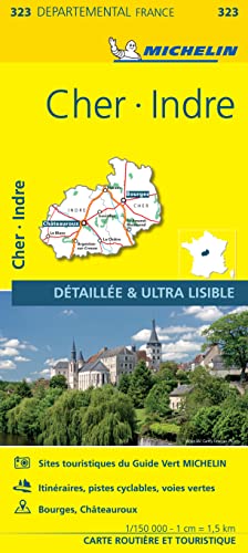 Michelin Berry: Straßen- und Tourismuskarte 1:150.000 (MICHELIN Localkarten)