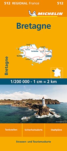 Michelin Bretagne: Straßen- und Tourismuskarte 1:200.000 (MICHELIN Regionalkarten) von Gräfe und Unzer