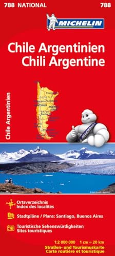 Michelin Chile Argentinien: Straßen- und Tourismuskarte 1:2.000.000 (MICHELIN Nationalkarten)